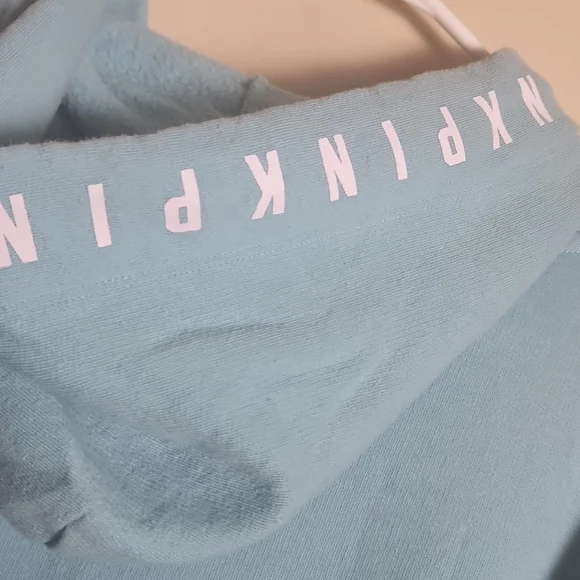 Victoria's Secret PINK Light Blue Pullover Hoodie w/ Pockets - Picture 6 of 8